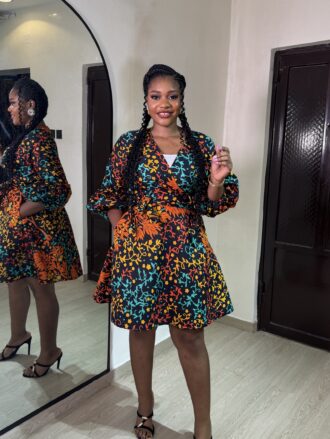 Alice Medium Ankara Wrap Dress