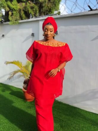 Rich Aunty Two Piece Skirt Set 001