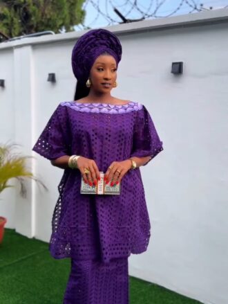 Rich Aunty Two Piece Skirt Set 003