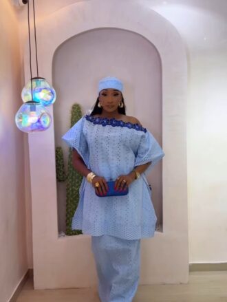 Rich Aunty Two Piece Skirt Set 005