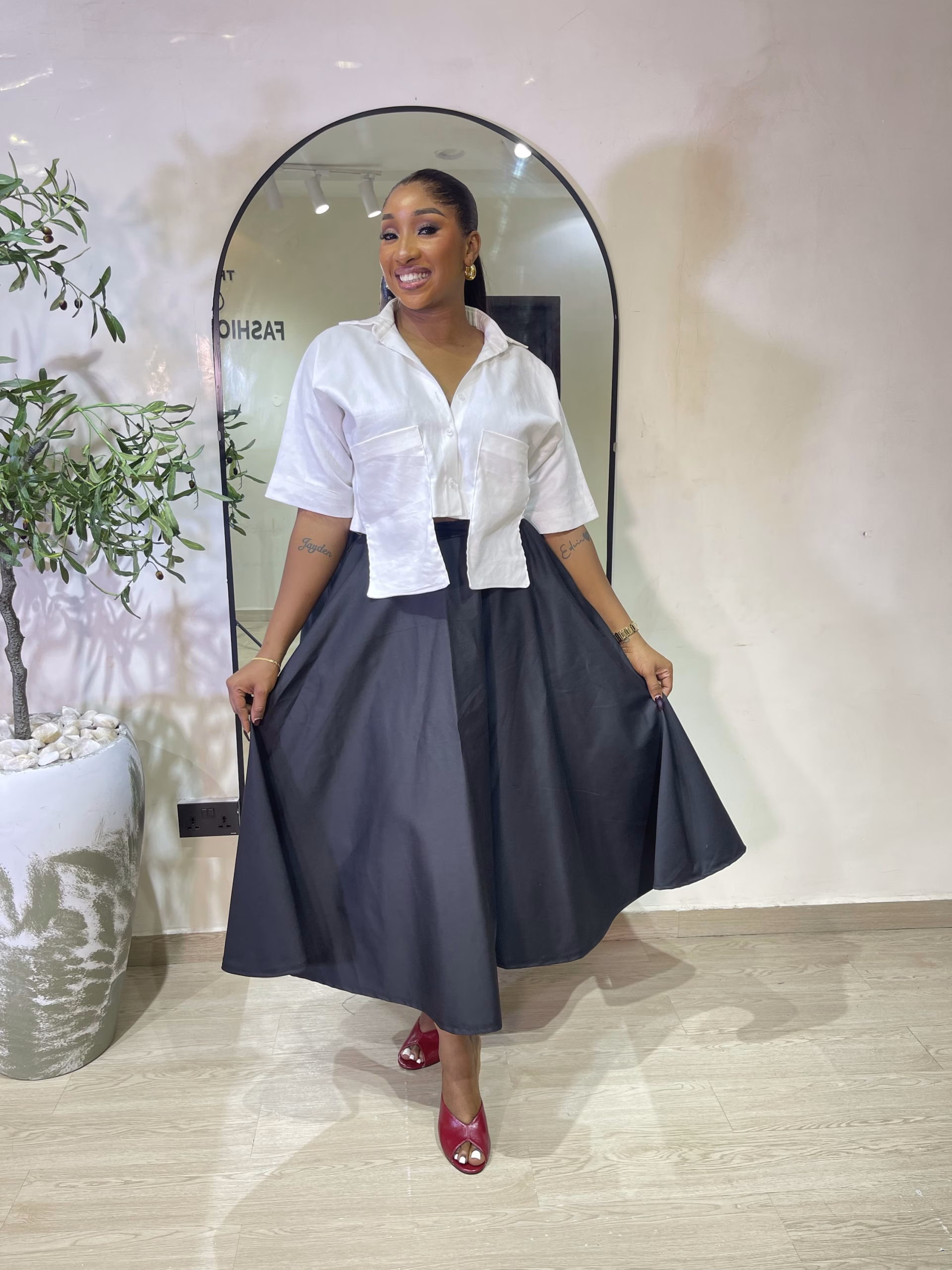 Lade Two Piece Skirt Set 001